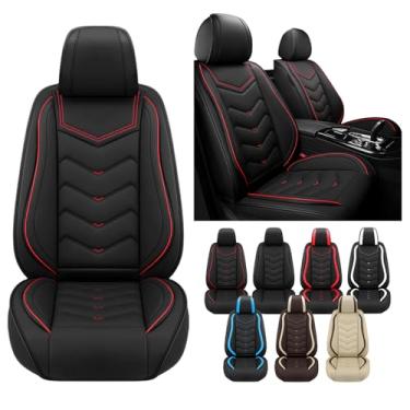 Imagem de Capas de assento de carro para GMC Yukon 2010-2025, capa de assento de couro napa impermeável, capas de assento de carro antiderrapantes, compatíveis com airbag, conjuntos de capas de assento de