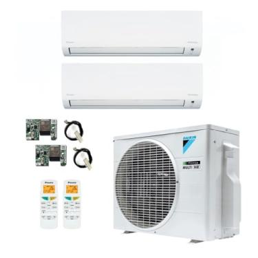 Imagem de Ar-Condicionado Multi Split Inverter R-32 Daikin 18.000 (2x Evap HW 9.000) Só Frio 220V + Módulo Wi-Fi