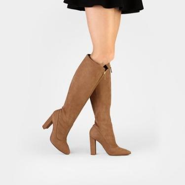 Imagem de Bota Uza Over Knee Salto Grosso Zíper-Feminino