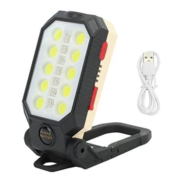 Imagem de LED Work Light Super Bright ajustável magnético recarregável COB trabalho lâmpa com 4 modos IP66 impermeável para o reparo do carro Camping Outdoor ABS Material