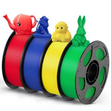 Imagem de ANYCUBIC Pacote de filamento PETG de 1,75 mm, filamento de impressora 3D, precisão dimensional +/- 0,02 mm, resistência excepcional, carretel reutilizável de 1 kg, 4 kg vermelho + verde + azul +