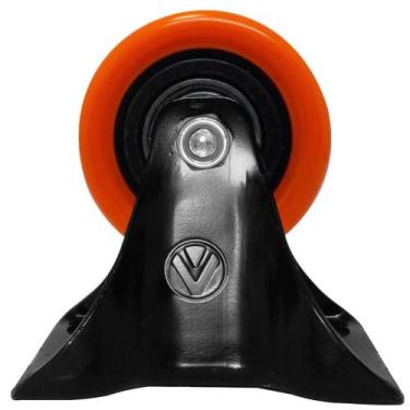 Imagem de Kit 3 Rodízio PVC Laranja 2" 50mm Fixo - A09120-F - Ajax