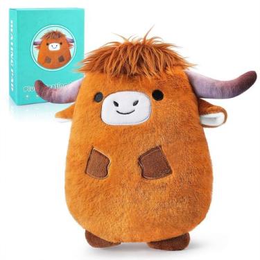Imagem de Almofada de aquecimento de microondas Highland Cow Plush Toy para dore