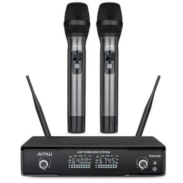 Imagem de AMW AU200 Microfone sem fio Duplo de Mão UHF Digital