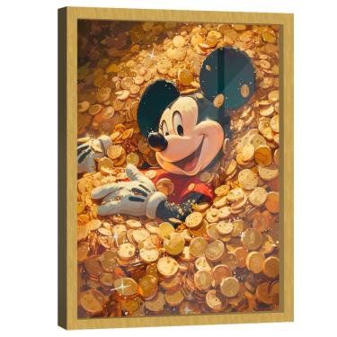 Imagem de Quadro Decorativo Mickey Mouse Ouro