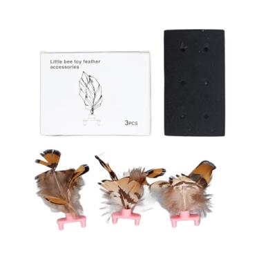 Imagem de GLOGLOW Brinquedo Interativo de Penas de Gato, 3 Peças Pet Feather Wand Toy Ansiiedade Alívio Com Penas Macias para Gatos Cães Cães de Jogo Ao Ar Livre Estimular a Brincadeira (2)