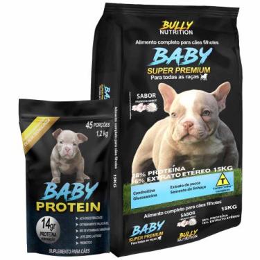Imagem de Ração Baby Super Premium 15kg + Suplemento Bully Baby Protein 1,2Kg  C