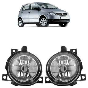 Imagem de Farol Milha Auxiliar Fox 2003 2004 2005 2006 2007 2008 2009 Lente Lisa
