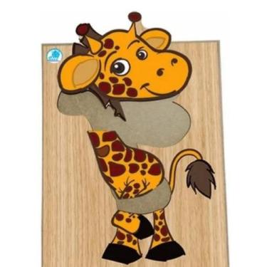 Imagem de Super Quebra - Cabeça Infantil para 3 anos  ou mais - Girafa - Simque