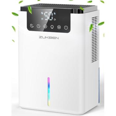 Imagem de Desumidificador, desumidificador silencioso de 2,126.2 g para casa quarto banheiro RV armário com temporizador, desligamento automático, modo de suspensão, luz LED de 7 cores (2200 ml)