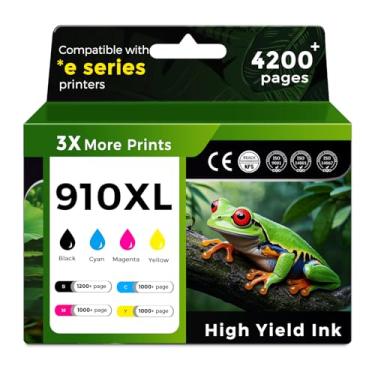 Imagem de Cartuchos de tinta 910XL Combo de substituição para HP 910 XL cartuchos de tinta preto e colorido HP910 HP910XL para OfficeJet Pro 8015e 8025e 8022e 8028e 8035e 8020 8035 8028 8025 Impressora (BK/C/M