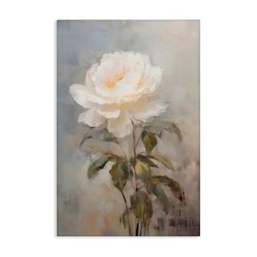 Imagem de Stupell Industries White Rose Close Up Canvas Wall Art, design by Creative Studio, 91 x 61 cm