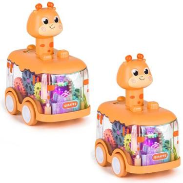Imagem de Toy Car ShinySong ShinySong Baby Press and Go w/ Lights Giraffe