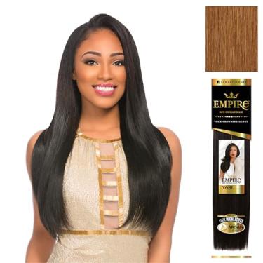 Imagem de Sensationnel Empire yaki human hair - tangle free weaving for quick weave and sew in styles for faux highlights - 1 pack (22 inch, 30)