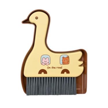 Imagem de predolo Mini vassoura e pá de lixo, vassoura para teclado, cabo estendido, ferramentas de limpeza de mesa, escova de limpeza para mesa de dormitório doméstico, Amarelo