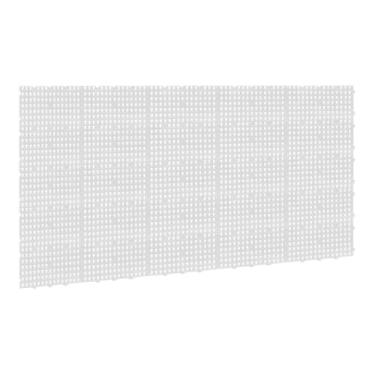 Imagem de Painel de Ferramentas Perfurado Modular 148x87 + 120 Ganchos Pegboard Organizador Parede(Branco)