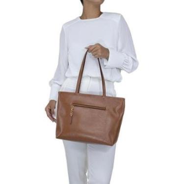 Imagem de Bolsa Classe Shopping Grande Feminina D Ombro Couro-Feminino