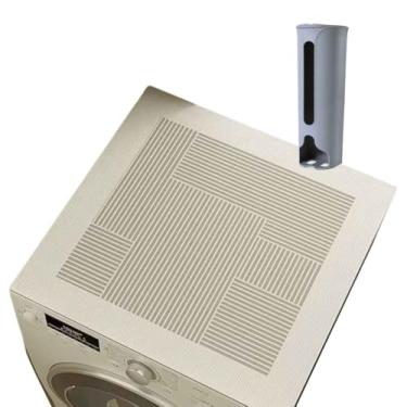 Imagem de Tapete Antiderrapante Multiuso de Lama Diatomácea, Alta Absorção, 60x60 cm, com Puxa Saco, para Máquina Lava e Seca (GEOMÉTRICO)