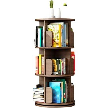 Imagem de AKALNNB Estante de livros multifuncional de madeira giratória b rack de canto independente rack de armazenamento para casa quarto rack de armazenamento, madeira - 46 x 70 cm