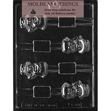 Imagem de Snowman Pretzel pop Chocolate Candy Mold, Christmas Snowman Chocolate Candy Mold With Copyrighted Chocolate Molding InstructionsQ