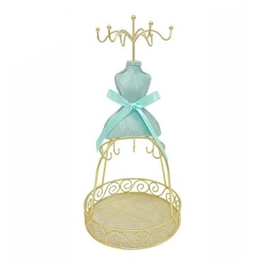 Imagem de KiBcsLic Suporte para joias, expositor, elegante modelo feminino, organizador de joias, suporte para armazenamento de colares, loja de fotografia