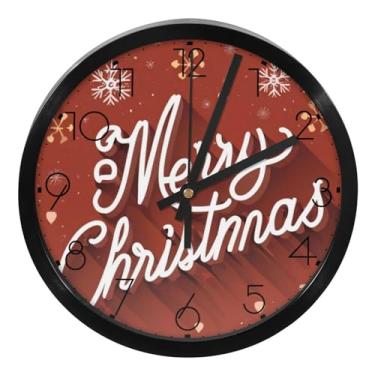 Imagem de LILINWAN Relógio de parede 24 cm sem tique-taque silencioso operado por bateria relógio de parede redondo moderno estilo simples decoração relógio para escritório/escola/quarto/sala de estar