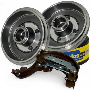 Imagem de Kit Tambores e Sapatas de Freio Traseiro Compatível com Fiesta 1.0 1.6 2003 a 2014 – HF113 + FD/98-CPA