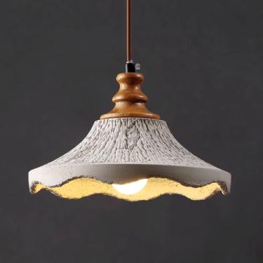 Imagem de YQSLQZZ Lustre de cimento industrial, luminária pendente de ilha de cozinha vintage americana, luzes de teto sobre a pia mesa de jantar, para corredor, sala de estar, quarto, altura ajustável