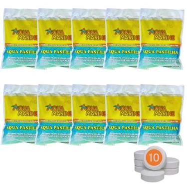 Imagem de Kit 10 - Pastilhas de Cloro Aquamarine 200g - Aqua Marine