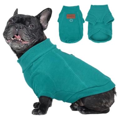 Imagem de Suéter de lã macia para cães, casaco quente de inverno, pulôver com anel de arnês, colete de lã aconchegante para cães pequenos, médios e grandes, gatos, meninos ou meninas, verde G