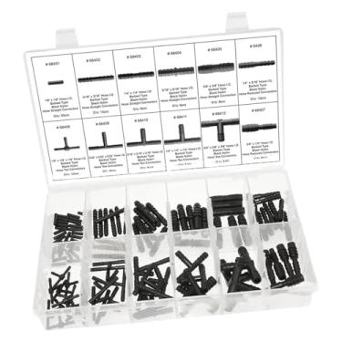 Imagem de KiBcsLic Conjunto de conectores de mangueira de carro, redutor, acessório de emenda de união preta, compatível com alto desempenho, profissional e resistente