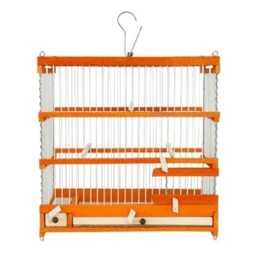 Imagem de Gaiola De Madeira E Fibra Artesanal Para Pássaros Pequenos