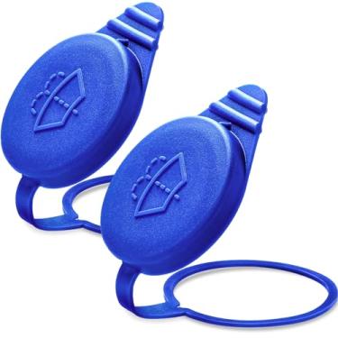 Imagem de Tampa de fluido de lavadora de 2 peças, tampa de fluido de limpador de para-brisa profissional NWGOF com proteção profissional, tampa de fluido de lavadora de para-brisas durável premium para Ford