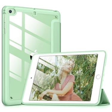 Imagem de DTTOCASE Capa fina transparente para iPad Mini 4 5 3 2 1 (7,9 polegadas), capa de moldura à prova de choque de TPU [suporte de lápis embutido, suporte hibernar/despertar automática] para iPad Mini 1ª 2ª 3ª 4ª 5ª geração - verde