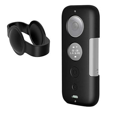 Imagem de Capa protetora de silicone com capa de lente para Insta360 ONE X (preto)