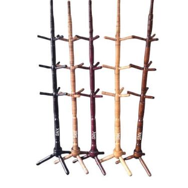 Imagem de Cabideiro Mancebo Piso Madeira C/9 Ganchos Organização - M E K