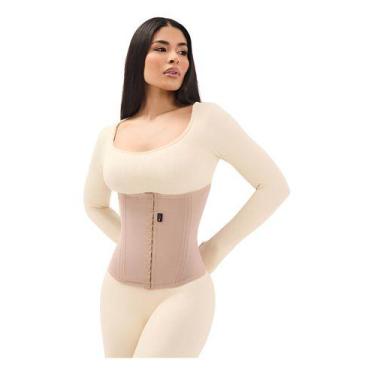 Imagem de Cinta Faixa Ultra Modeladora 16 Barbatanas Sheila Cintas, Bege, G