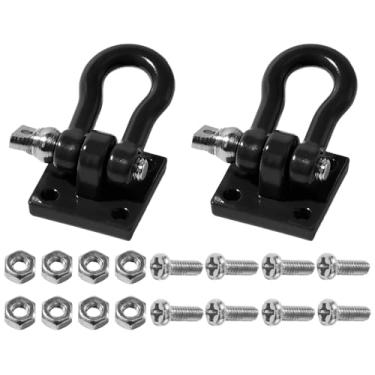 Imagem de RcThjia Gancho de engate de metal para carro 1/10 RC Crawler Axial SCX10 TRX4 Tamiya CC01 RC4WD D90 D110 TF2 90046 90047 Rock Crawler Acessórios de caminhão off-road preto