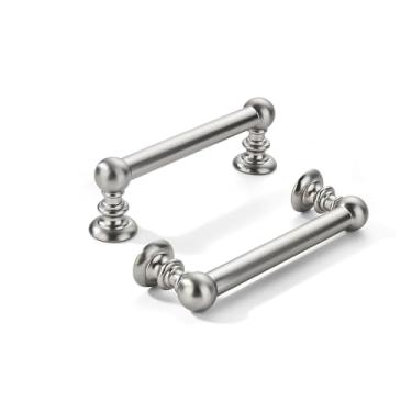 Imagem de khtumeware Pacote com 10 puxadores de armário de níquel acetinado escovado central de 3 polegadas (76 mm) para gavetas, penteadeira, alça de banheiro