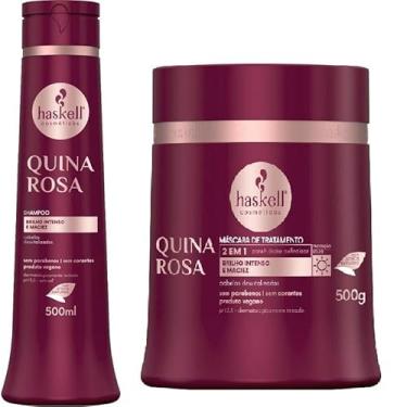 Imagem de Kit Haskell Quina Rosa Shampoo 500ML + 1 Mascara 500ML