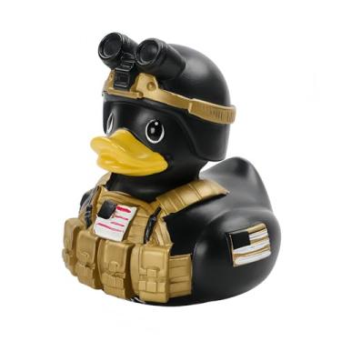 Imagem de Military Duck Collectible Figurine,Cute Resin Cartoon Decoration for Office Desk Shelf Display