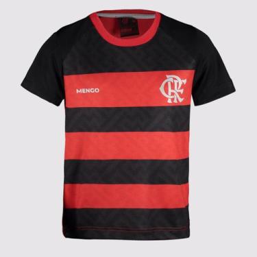 Imagem de Camisa Flamengo Principia Juvenil Preta e Vermelha - Braziline, 10 ANO
