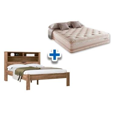 Imagem de Colchão Casal Scotland Maxspring Herval + Cama Invicta Atacama