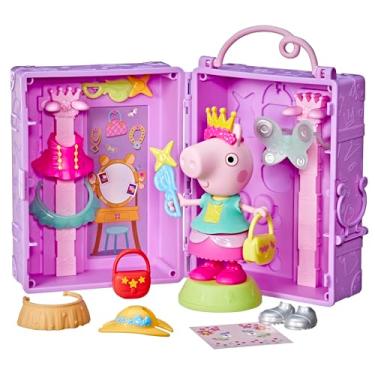 Imagem de Peppa Pig Armário Peppa, conjunto de brinquedos com figura e acessórios de 15 cm, jogo criativo para crianças a partir de 3 anos, brinquedos para meninas