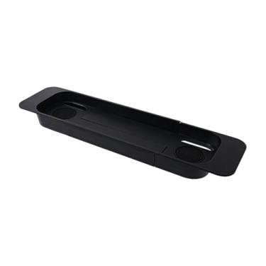 Imagem de Ｂｅｓｇａ Bandeja de armazenamento para banheira expansível, elegante e telescópica, organizador de banheiro, prateleira para ralo, ideal para guardar telefone, Preto