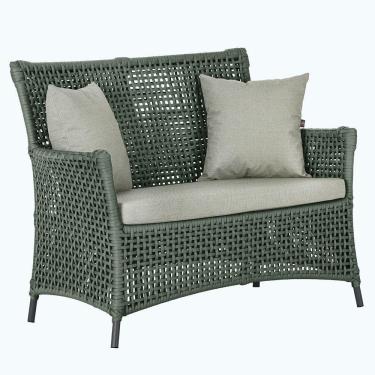 Imagem de 1 Sofá área Externa Igapó Alumínio Preta Corda Náutica E3 Verde