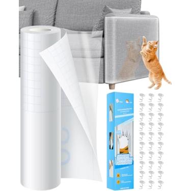 Imagem de Vokvaktak Protetor de móveis antiarranhões para gatos, protetores de móveis autoadesivos transparentes para aplicar, dissuasão de arranhões e proteção para cantos de sofá, paredes e portas com 30