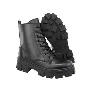 Imagem de Bota Coturno Feminina Maria Filo Tratorada - Preto-Feminino