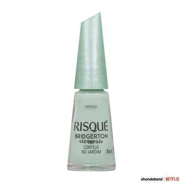 Imagem de Esmalte Verde Risqué Bridgerton Cortejo no Jardim Cremoso Blister 8ml