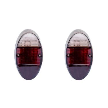 Imagem de Par Lente Traseira Fusca 1200 1962/66 1300 1967/82 Fumê